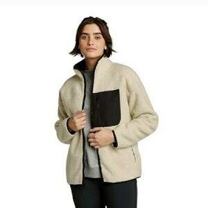 Eddie Bauer Chilali Faux Shearling Fleece Jacket Size Medium